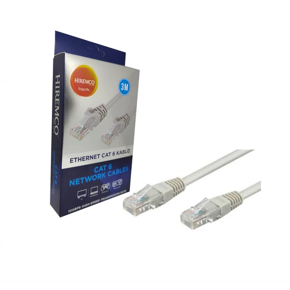 Hiremco 3M Cat6 Network Ethernet Kablo