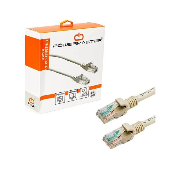 Powermaster Cat6 20 Metre Network Ethernet Kablo