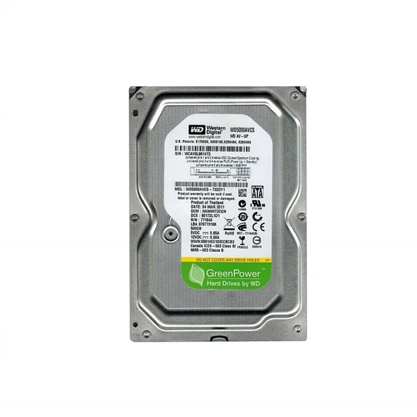 Western Digital 500 GB 3.5" inç SATA II, 32 MB Hard Disk