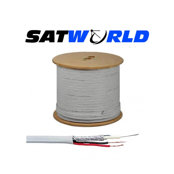 Satworld 500M 0.22x2+1 Cctv Kamera Güvenlik Kablosu