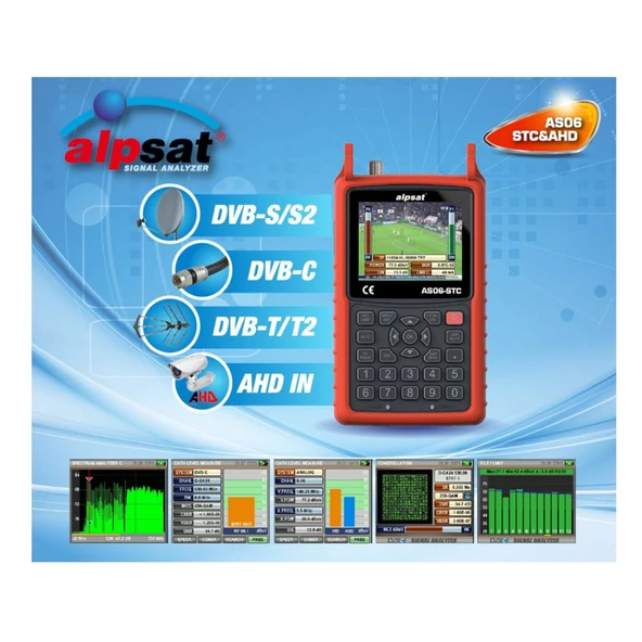 Satfinder 6 Alpsat AS06 HD Uydu  Bulucu STC-AHD Kamera Test - 2