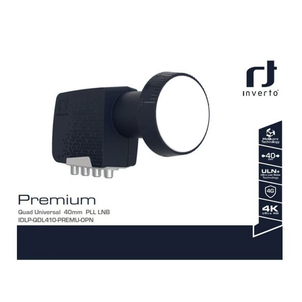 inverto Yeni Seri Premium Quad 0.1 dB (Dört Çıkışlı) Lnb  Full Hd 4K Uhd Uyumlu - 4
