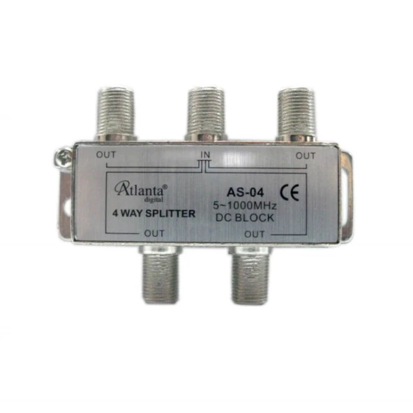 Atlanta AS-04 1/4 Uydu Bölücü (5-1000 MHz)  DC Block