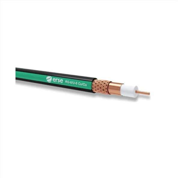 Erse RG6U6 Tam Bakır Cu/cu  Anten Kablosu 60 Mt - 2