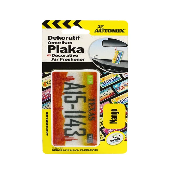 Automix Araç Araba Oto Otomobil Plaka Koku Kokusu Esans Parfüm Askılı Texas 44621 - 5
