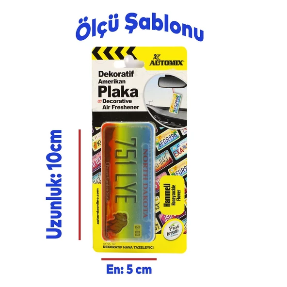 Automix Araba Araç Oto Otomobil Plaka Koku Parfüm Esans North Dakota 44623 - 2