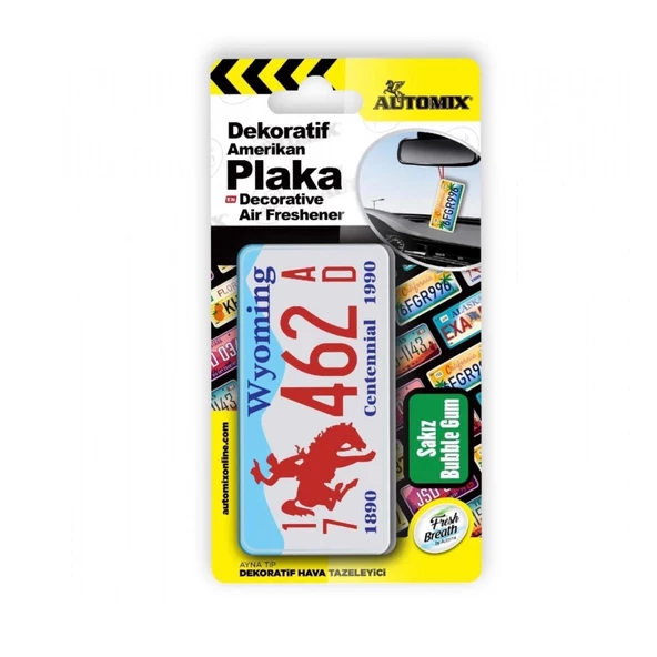 Automix Araba Araç Oto Otomobil Plaka Koku Parfüm Esans Wyoming 44618 SAKIZ - 5