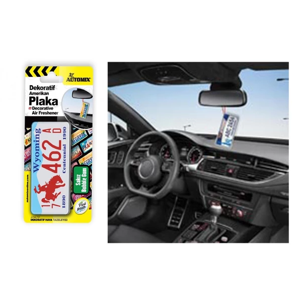 Automix Araba Araç Oto Otomobil Plaka Koku Parfüm Esans Wyoming 44618 SAKIZ - 3