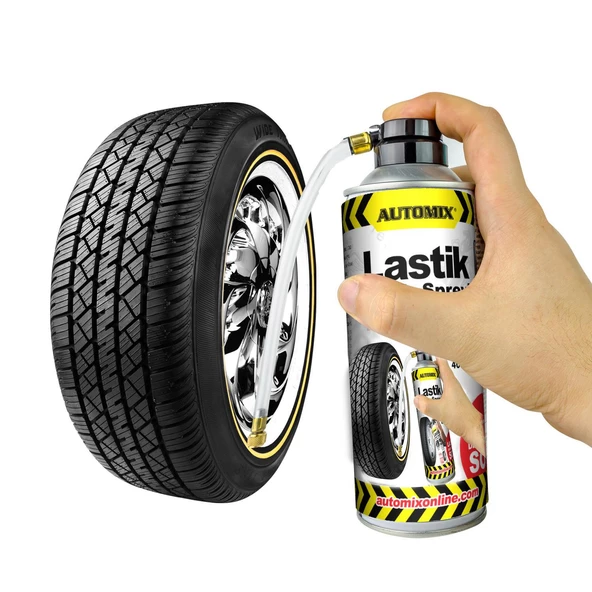Automix Araba Araç Otommobil Oto Teker Lastik Dublex Patlak Hava Kaçak Tamir Kiti Spreyi 400 Ml - 2