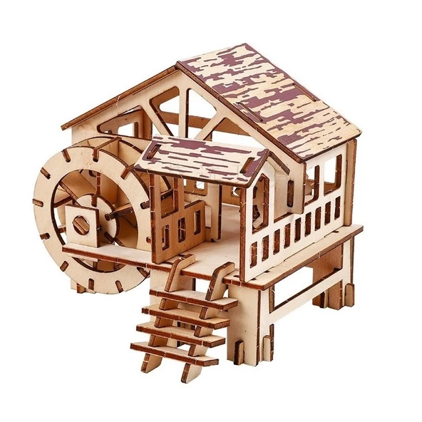 Hayal Sepeti su değirmeni Ahşap Maket Büyük Boy Boyanabilir Maket