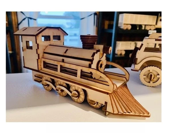 Hayal Sepeti TREN Ahşap Maket Büyük Boy   Boyanabilir Maket - 2