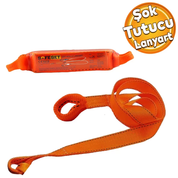 Safaset İş Kazası İş Sağlığı Güvenlik Önlem Yüksek Yer Düşme Düşüş Önleme Şok Tutucu Lanyard