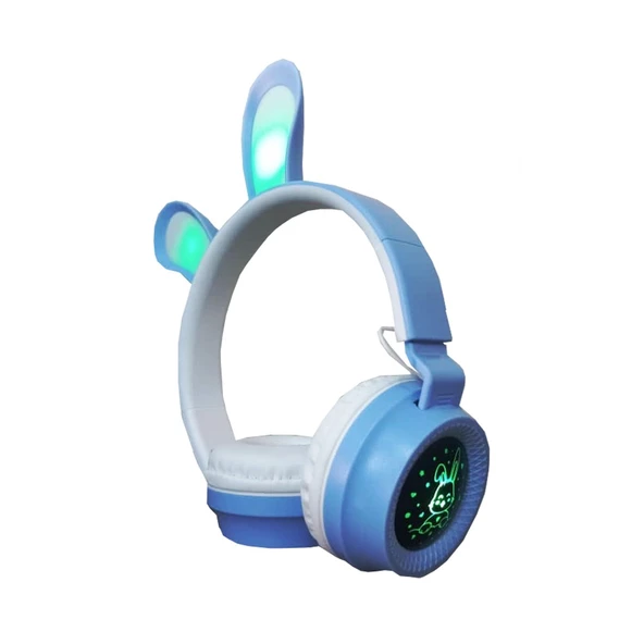Concord D05 Mikrofonlu  Aux Girişli Radyolu Işıklı Tavşan Figürlü Bluetooth Kulaklık - 8
