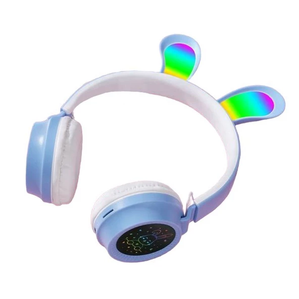 Concord D05 Mikrofonlu  Aux Girişli Radyolu Işıklı Tavşan Figürlü Bluetooth Kulaklık - 5