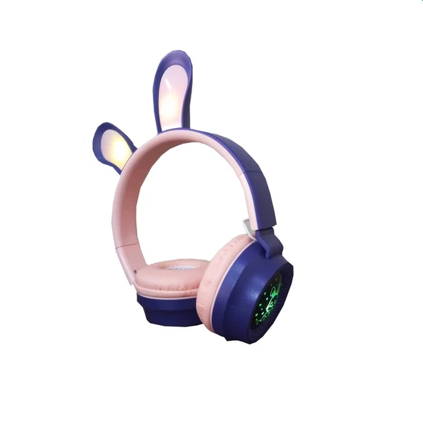 Concord D05 Mikrofonlu  Aux Girişli Radyolu Işıklı Tavşan Figürlü Bluetooth Kulaklık - 4