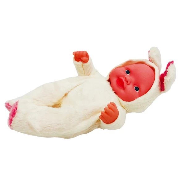Global Toys - GL100156 Sevimli Sesli Roza Bebek, 8 Farklı Ses Konuşan Tavşan Figürlü Et Bebek - 6