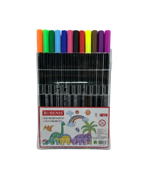Rubenis Fineliner Kalem Seti 12 Renk 0.4 mm