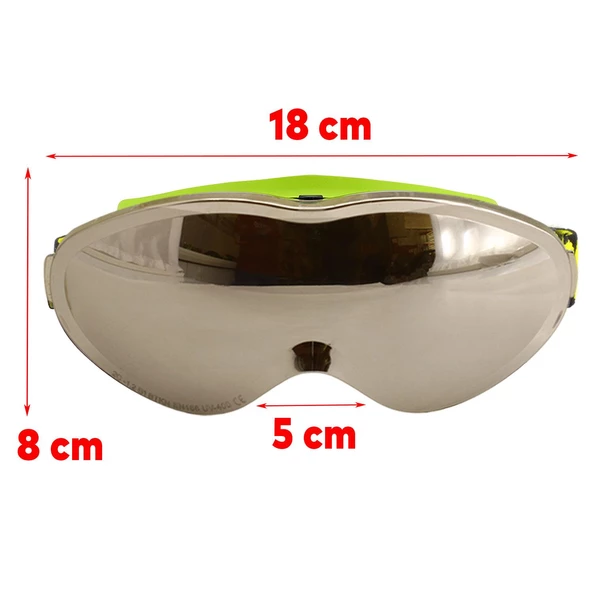 Bellasimo Kayak Gözlüğü Değiştirebilir Camlı Antifog Güneş Kar Gözlük Gümüş Snowboard Glasses Gözlük+1 Adet Yedek Cam (Füme) - 7