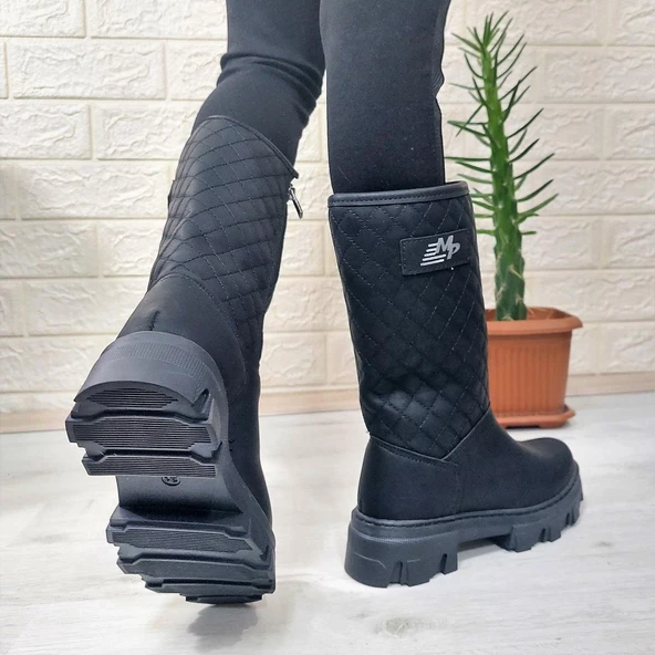 M.P One 3145 Siyah İçi Kürklü Fermuarlı 29cm Kız Çocuk Çizme - 4