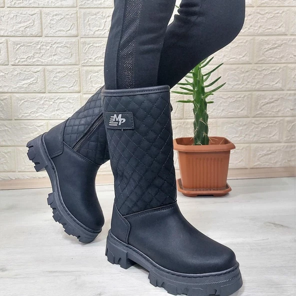 M.P One 3145 Siyah İçi Kürklü Fermuarlı 29cm Kız Çocuk Çizme - 3
