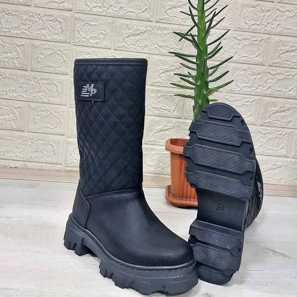 M.P One 3145 Siyah İçi Kürklü Fermuarlı 29cm Kız Çocuk Çizme - 6