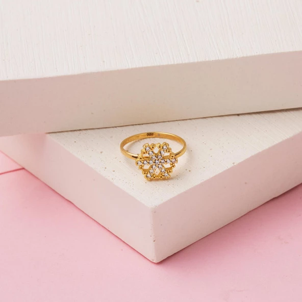 14 Ayar Kartanesi Altın Çocuk Yüzüğü - Resim 5