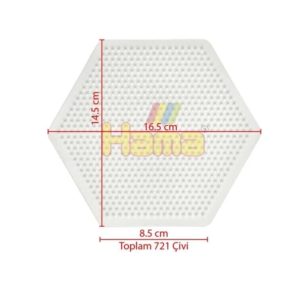 Hama Boncuk Midi Tabla - Büyük Altıgen - Şeffaf (HA276-TR) - 3