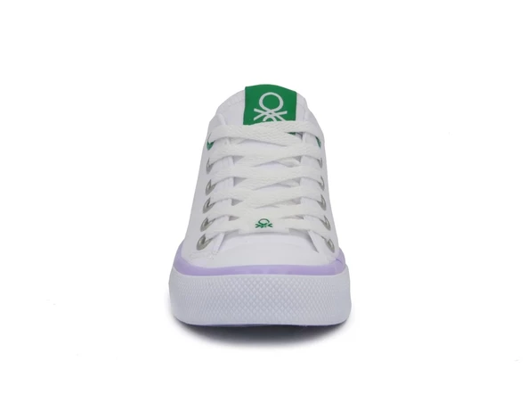 BENETTON 30176 Beyaz Lila Kadın Spor Ayakkabı - 4