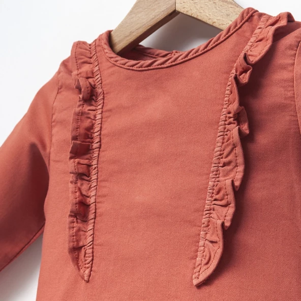 Jolbaby Fırfır Detaylı Vintage Kız Bebek Bayramlık Elbise - 3
