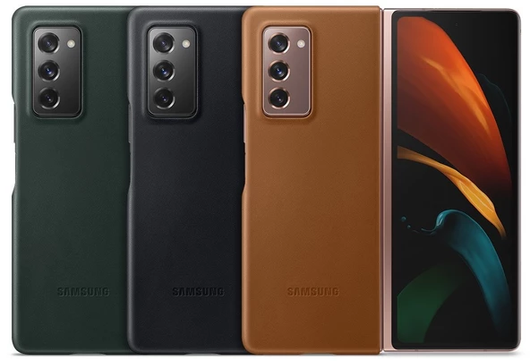 Samsung Galaxy Z Fold2 Deri Kılıf Lether Cover EF-VF916L (Samsung Türkiye Garantili)