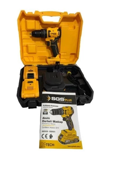 SGS Plus 5530 Darbeli Akülü Vidalama 20V 4Ah - 2