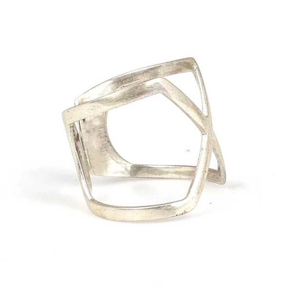 925 Ayar Gümüş  X Yüzük - Resim 2