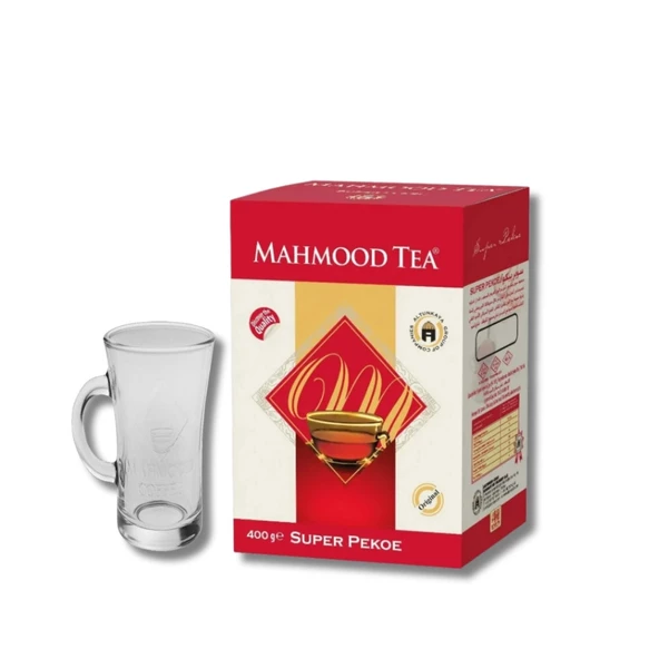 Mahmood Tea İthal Saf Seylan Pekoe Dökme Çayı 400 Gr ve Bardak