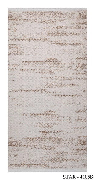 My EvillaModern Dekoratif Star Seri Krem Kahverengi Dokuma Halı - 2