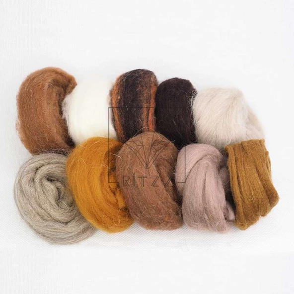 Yün Keçe Seti / 10 Renk / 1001 - Resim 2