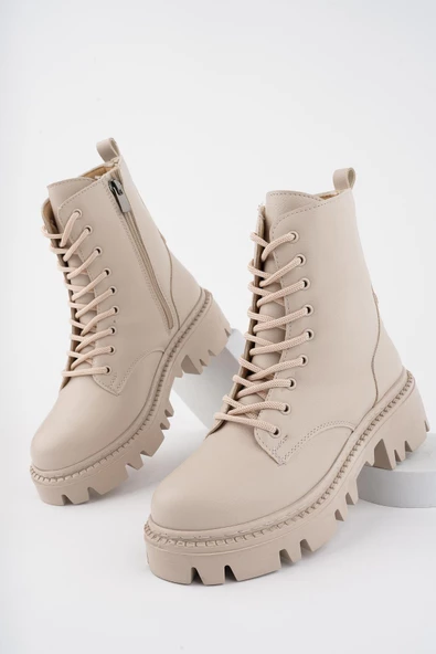 Muggo DOMBAS Garantili Kadın Bağcıklı Postal Bot - 12