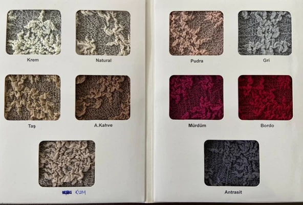 Polo Life-Arlisa Çiçekli Jakarlı Streç Koltuk Örtüsü (3+3)-Pudra - 2