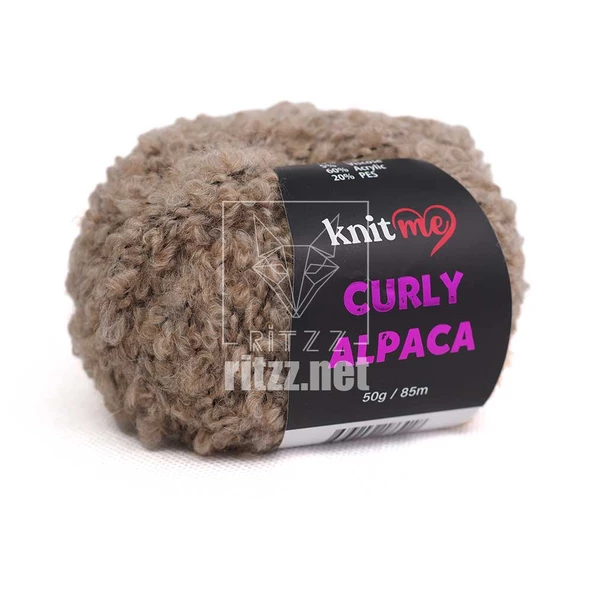 Knit Me Curly Alpaca KC04 Toprak