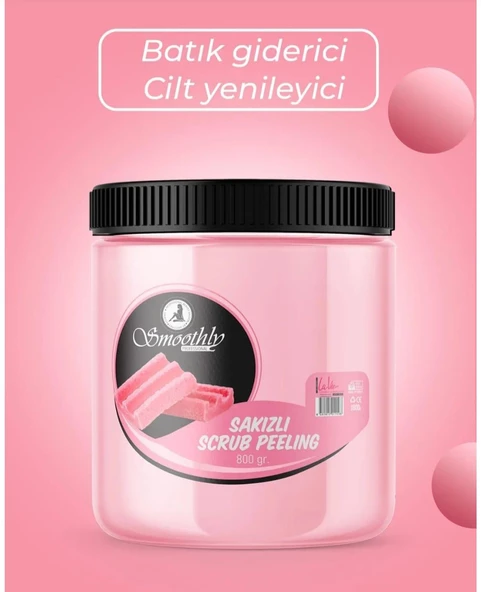 Manikür Pedikür Peeling Bubble Gum Sakızlı Kabin Boy 800gr - 3