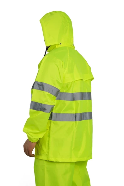 BESTGUARD Yağmurluk Oxford Reflektörlü Takım Sarı - 4