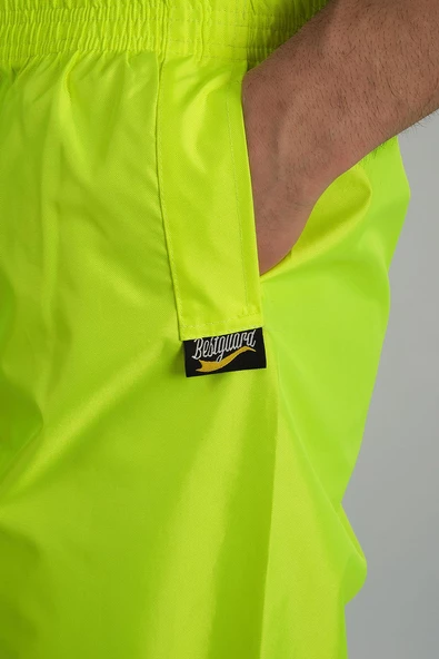 BESTGUARD Yağmurluk Oxford Reflektörlü Takım Sarı - 6