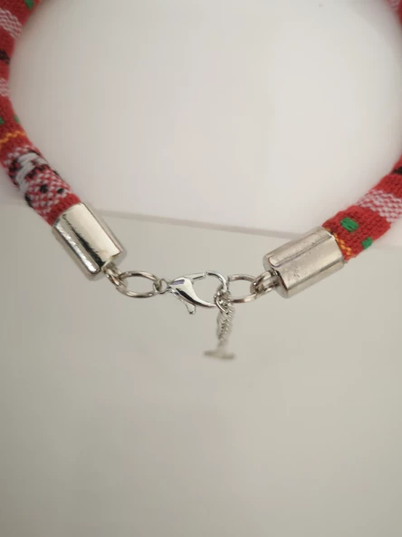 Kedi Köpek Boyun Tasması Bohem Kedi Kolyesi Renkli Jelibon Ayıcık - Kırmızı - 3