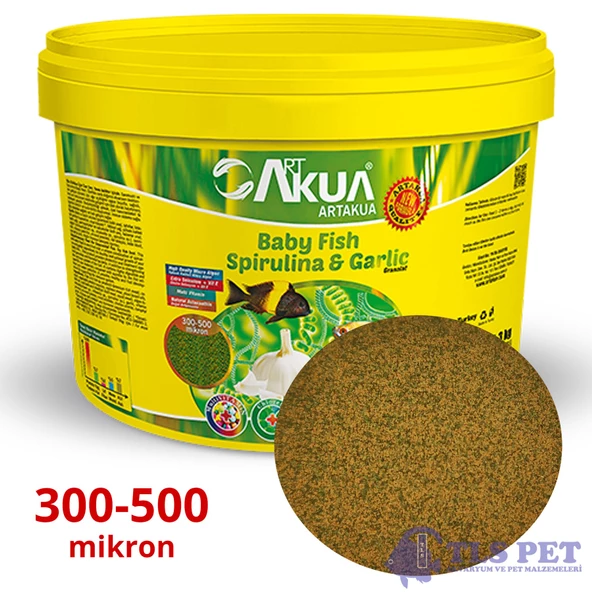 ArtAkua Sarımsaklı Yavru Balık Yemi 1 KG (Kovadan Bölme)