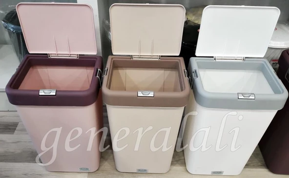 Motek Pratik Kapaklı 40 Litre Kirli Çamaşır Sepeti MT-08 - 7