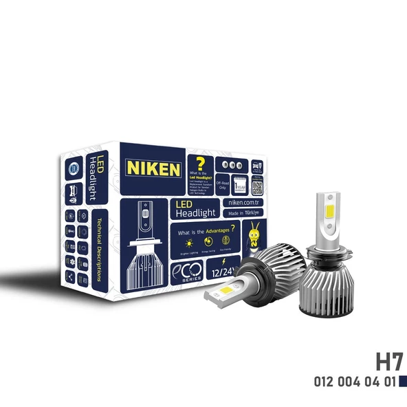 NİKEN H7 led xenon far ampulü seti niken eco 8000lm