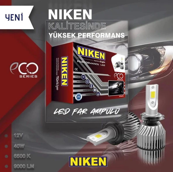 NİKEN H7 led xenon far ampulü seti niken eco 8000lm - 2