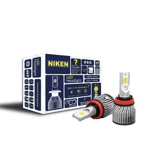 NİKEN H16 led xenon far ampulü seti niken eco 8000lm