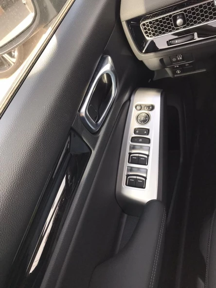 AUTOGP Honda civic uyumlu  cam düğme kaplaması gri 2022+ - 2