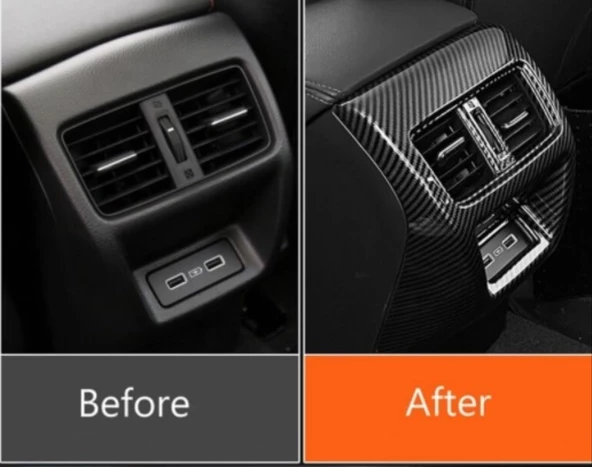 AUTOGP Honda civic arka klima paneli kaplaması karbon 2022+ için uygundur - 3