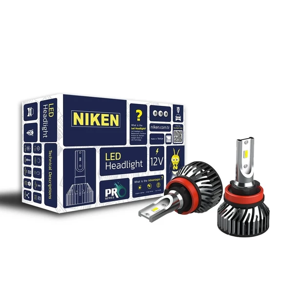 NİKEN H16 led xenon far aydınlatma seti şimşek etkili niken pro 6400lm